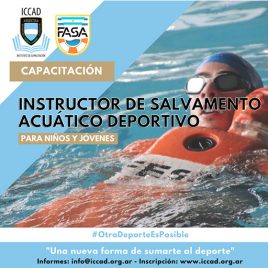 Pago mensual – Instructor de Salvamento acuático deportivo para niños y jóvenes